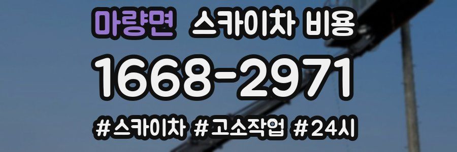 마량면 스카이차 비용