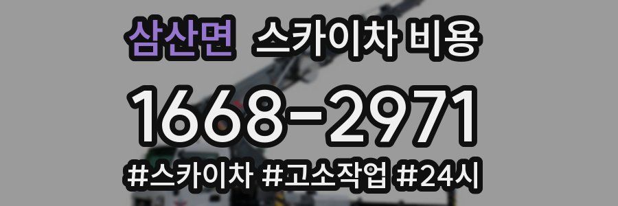 삼산면 스카이차 비용