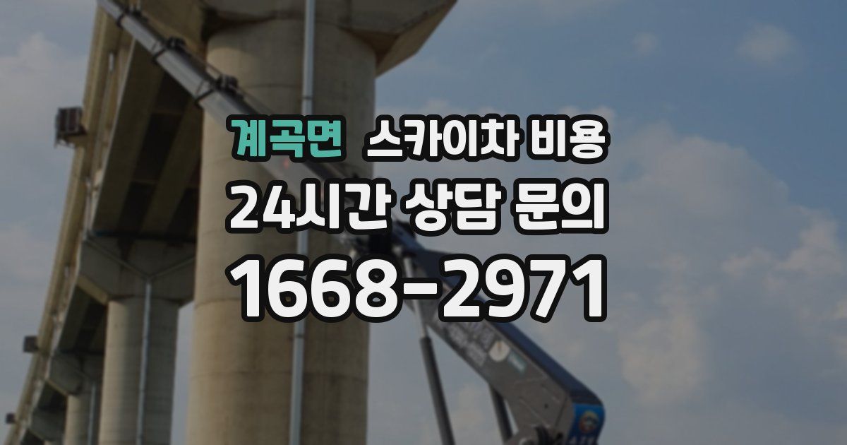 계곡면 스카이차 비용