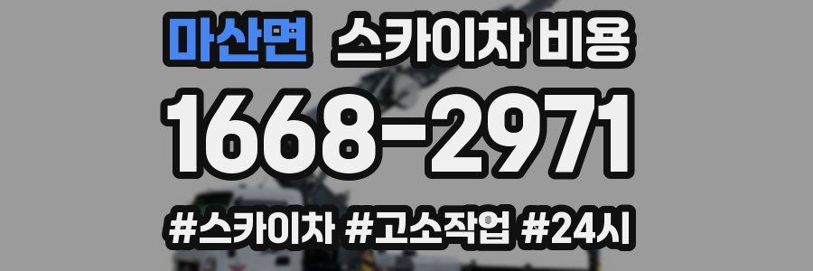 마산면 스카이차 비용