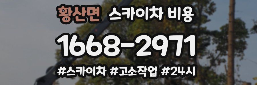 황산면 스카이차 비용