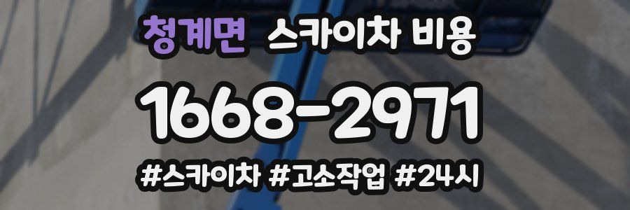 청계면 스카이차 비용