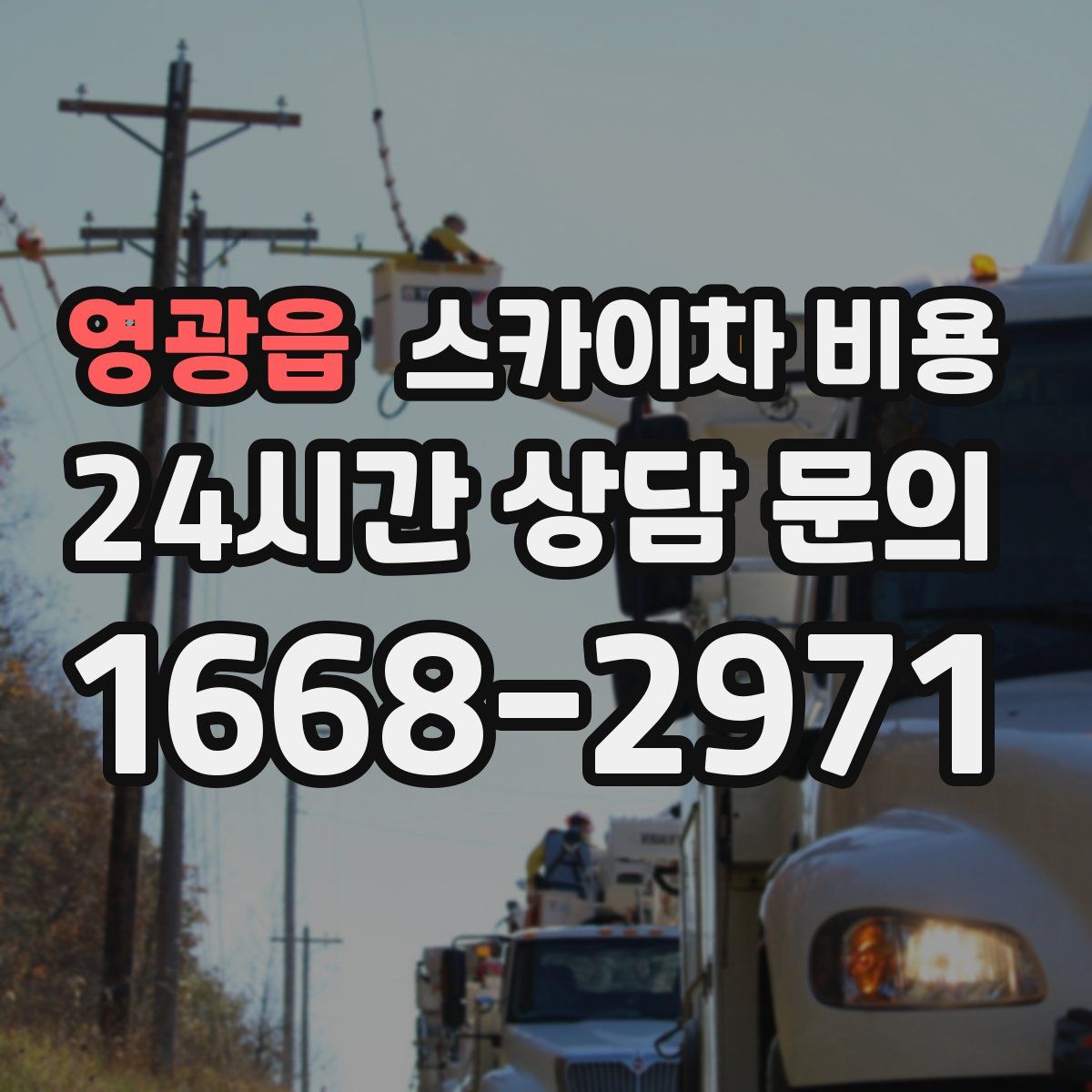 영광읍 스카이차 비용