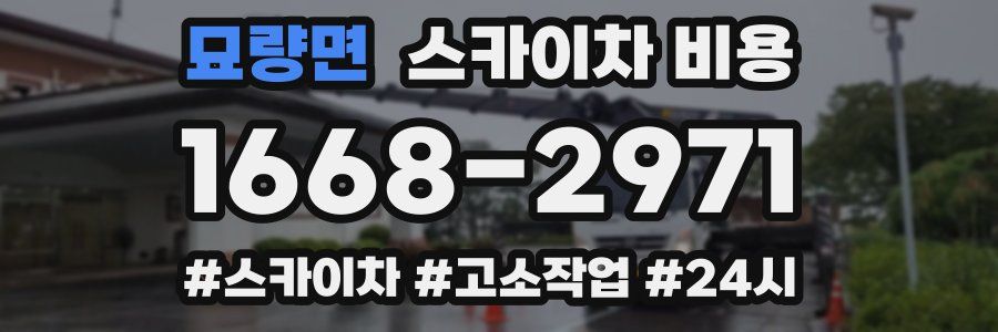 묘량면 스카이차 비용