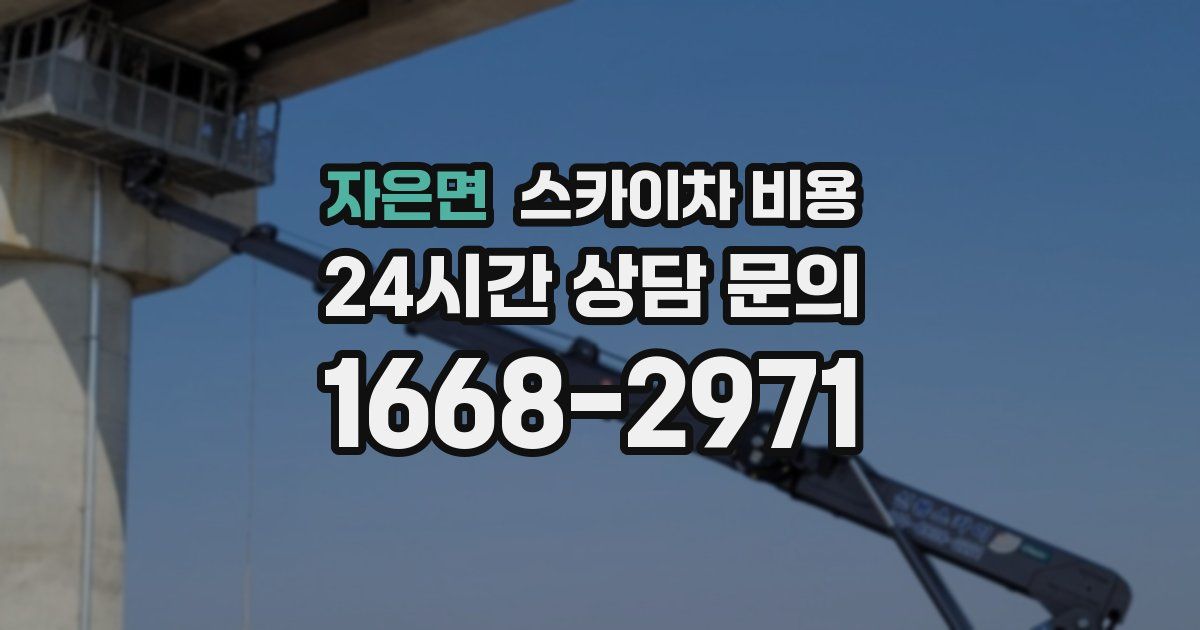 자은면 스카이차 비용