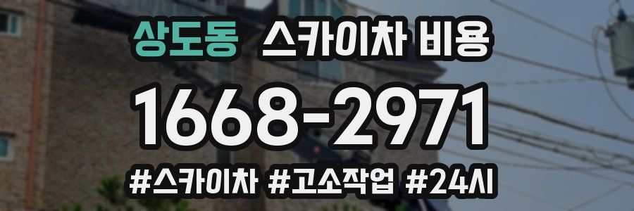 상도동 스카이차 비용