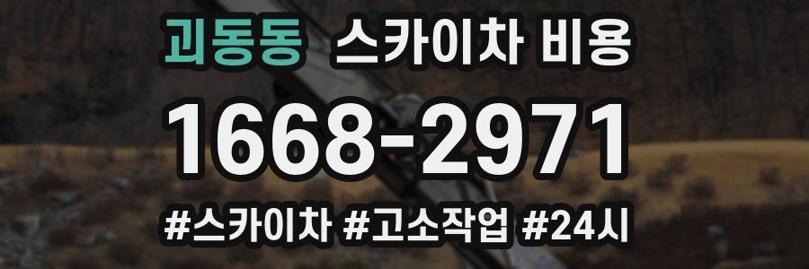 괴동동 스카이차 비용