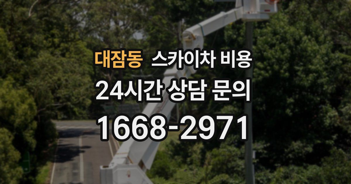 대잠동 스카이차 비용