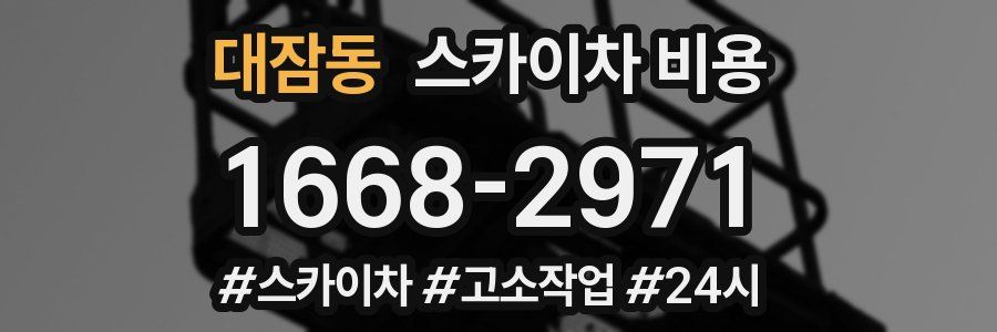 대잠동 스카이차 비용