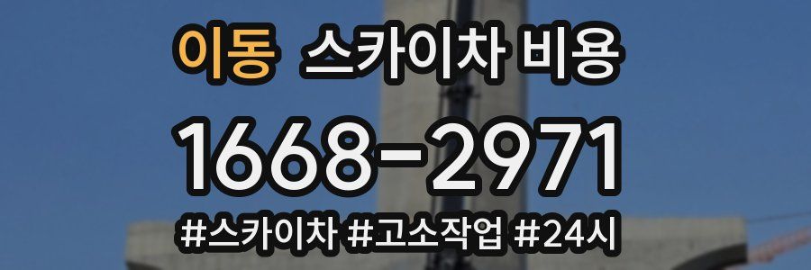 이동 스카이차 비용