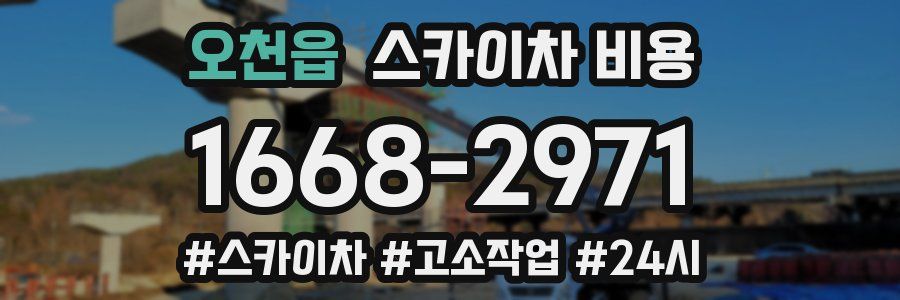 오천읍 스카이차 비용