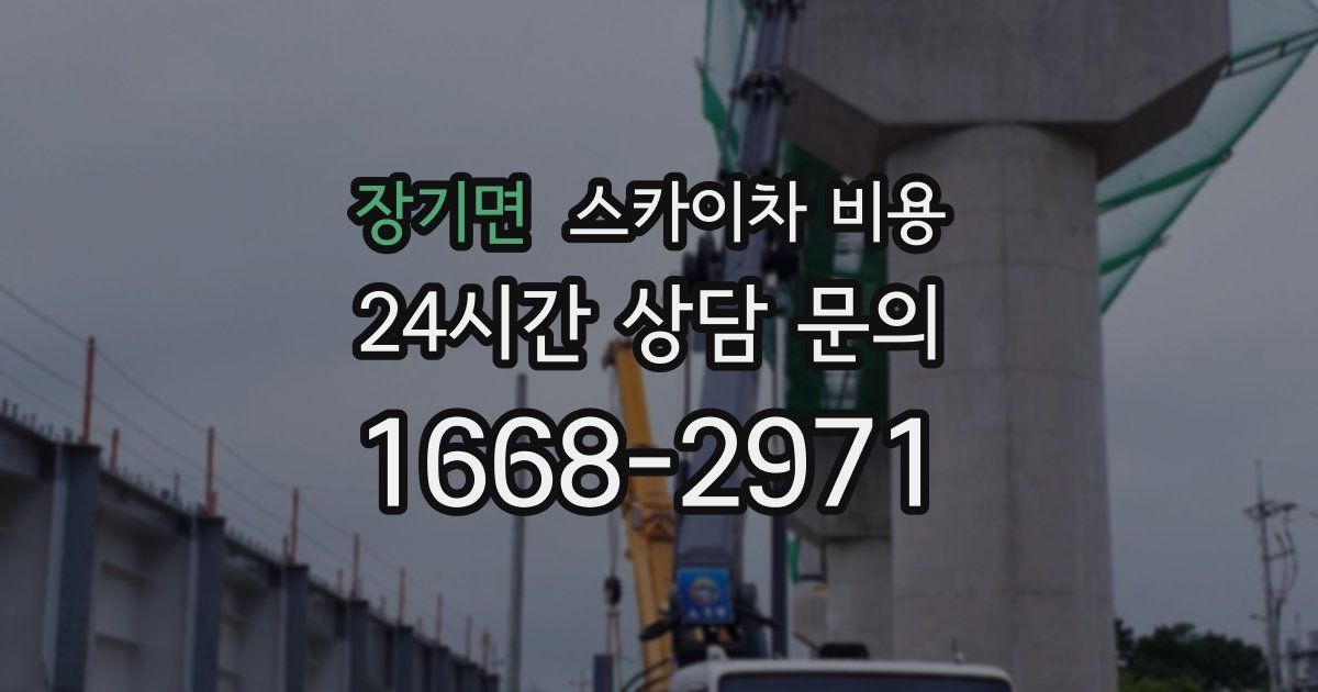 장기면 스카이차 비용