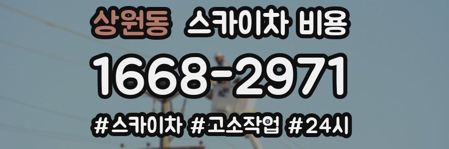 상원동 스카이차 비용