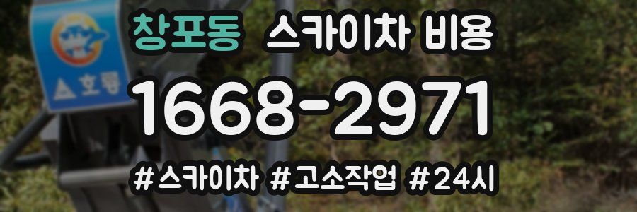 창포동 스카이차 비용