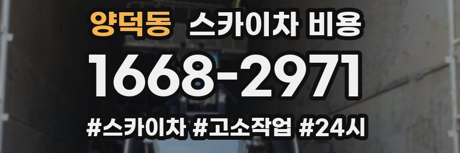 양덕동 스카이차 비용