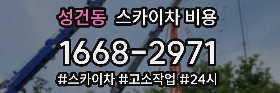 성건동 스카이차 비용