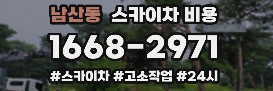 남산동 스카이차 비용