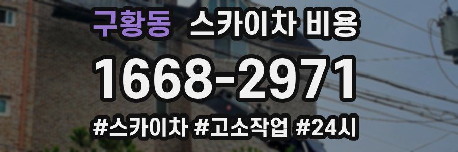 구황동 스카이차 비용