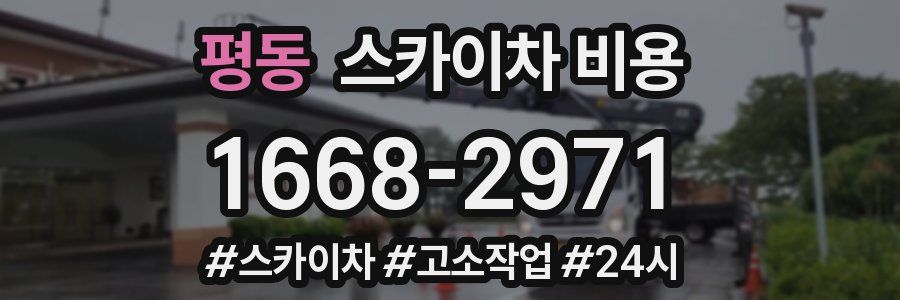 평동 스카이차 비용