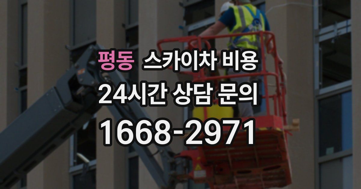 평동 스카이차 비용