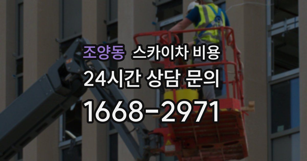 조양동 스카이차 비용