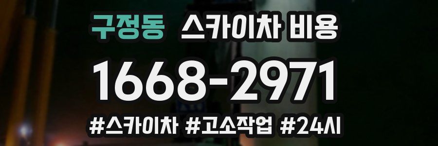 구정동 스카이차 비용