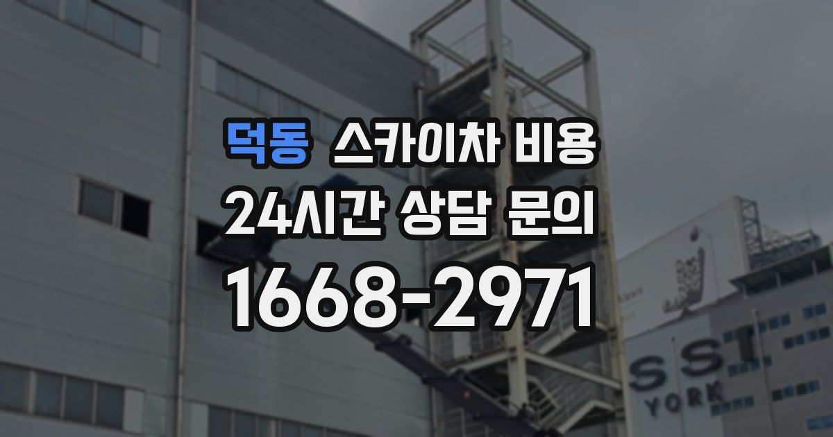 덕동 스카이차 비용