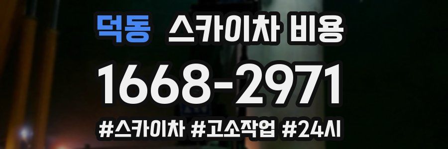 덕동 스카이차 비용