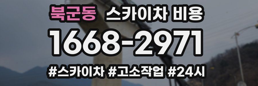 북군동 스카이차 비용