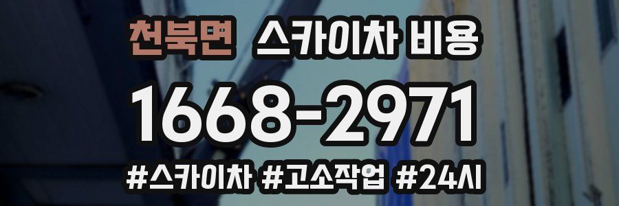 천북면 스카이차 비용