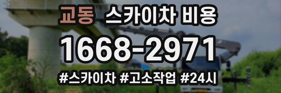 교동 스카이차 비용