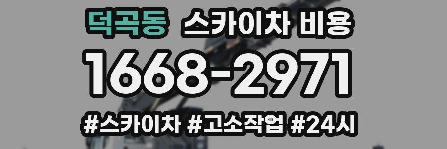 덕곡동 스카이차 비용