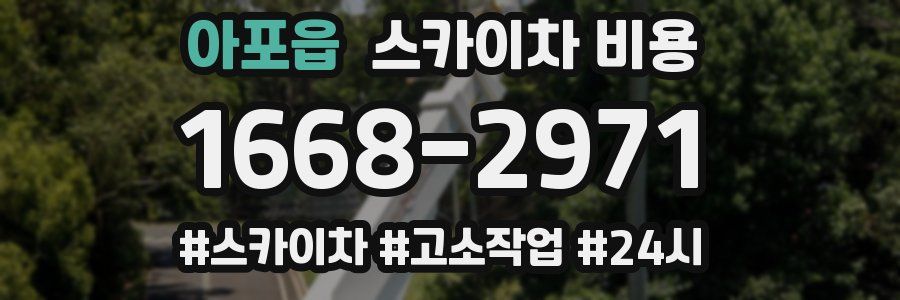 아포읍 스카이차 비용