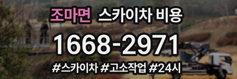 조마면 스카이차 비용