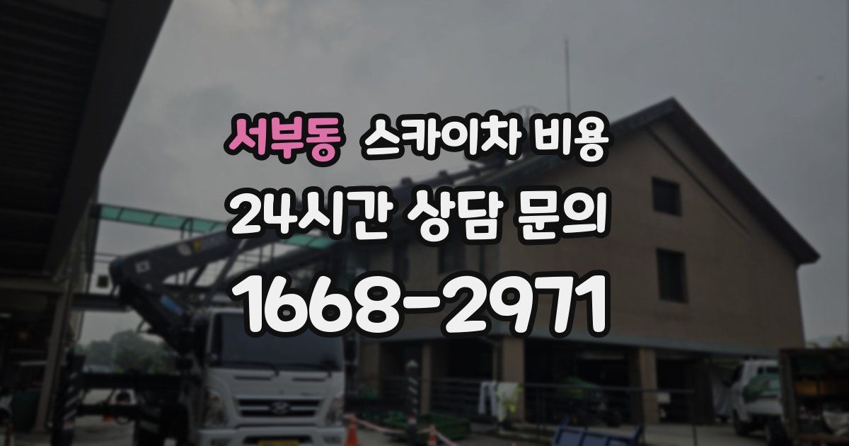 서부동 스카이차 비용