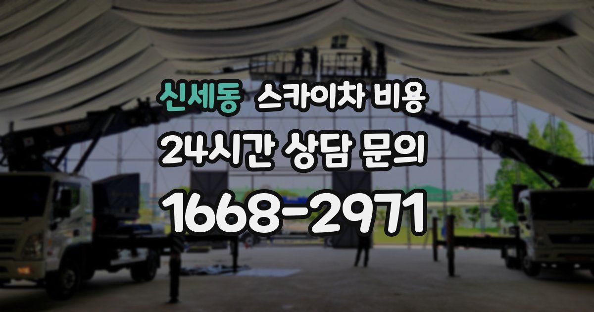 신세동 스카이차 비용