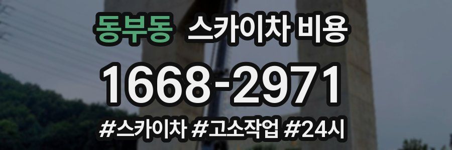 동부동 스카이차 비용