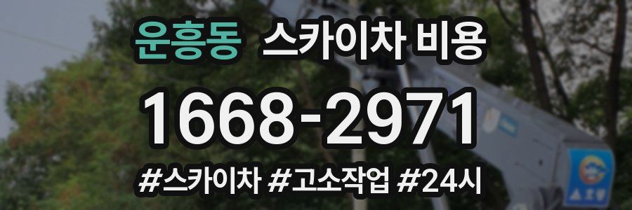 운흥동 스카이차 비용