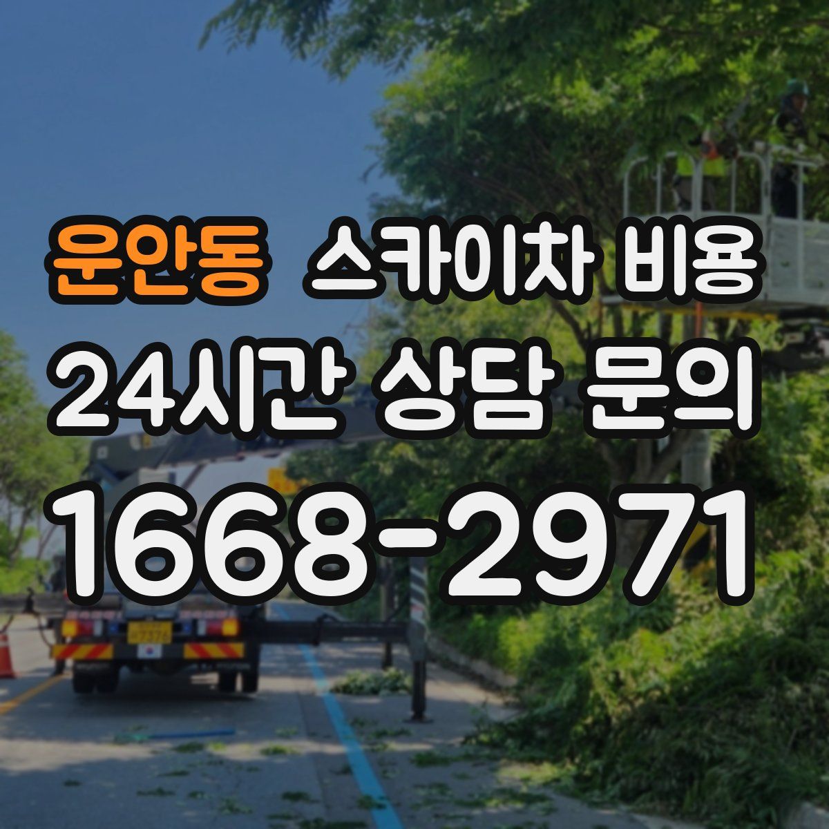 운안동 스카이차 비용