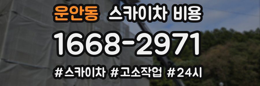 운안동 스카이차 비용