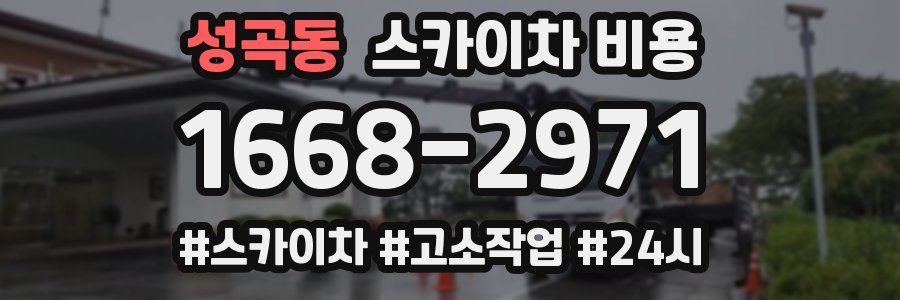 성곡동 스카이차 비용