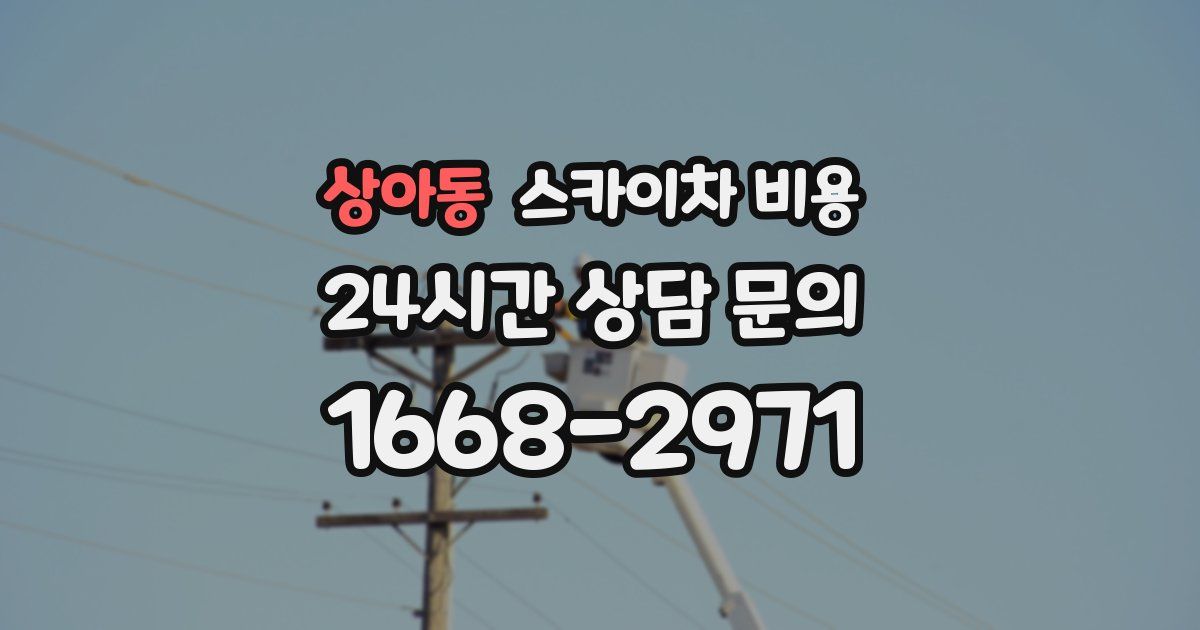 상아동 스카이차 비용