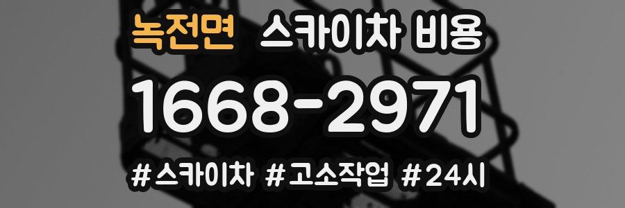 녹전면 스카이차 비용