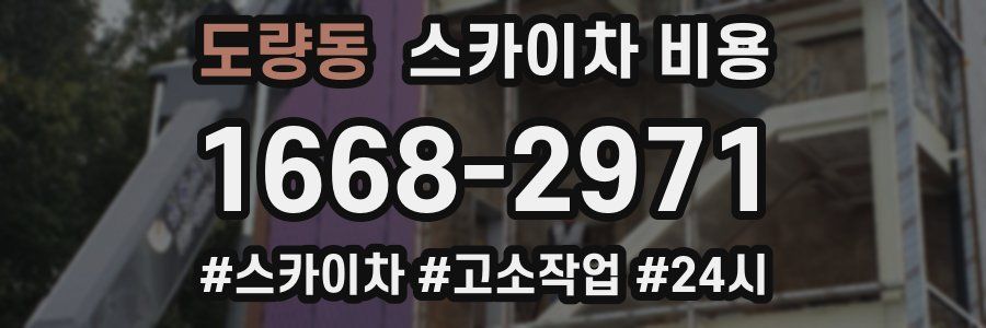 도량동 스카이차 비용