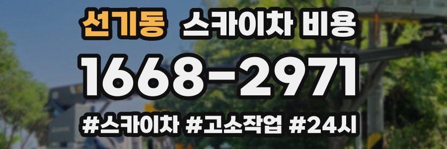 선기동 스카이차 비용