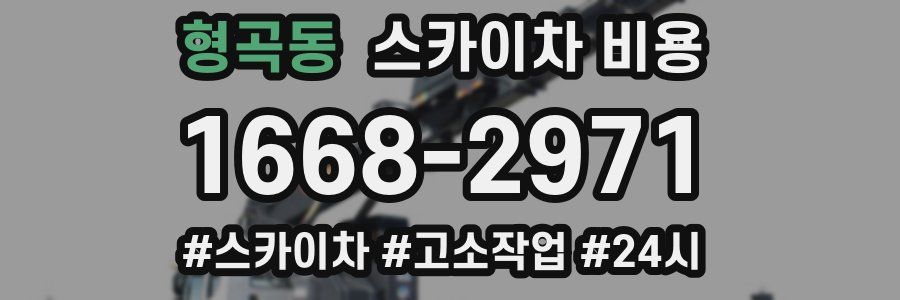 형곡동 스카이차 비용