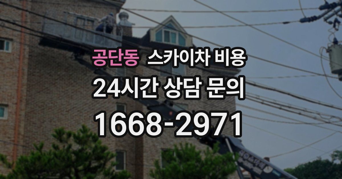 공단동 스카이차 비용