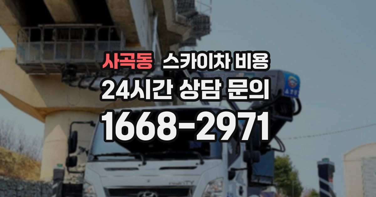 사곡동 스카이차 비용