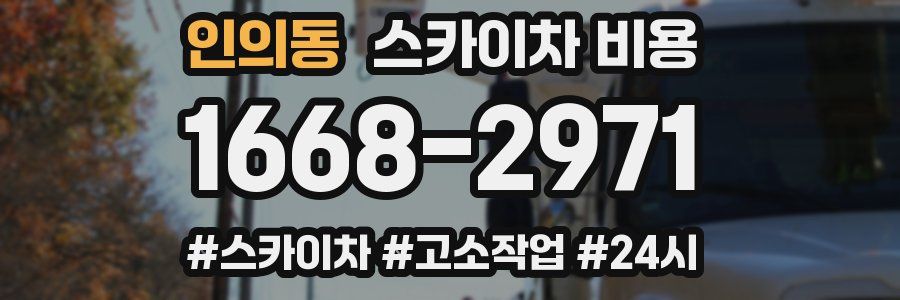 인의동 스카이차 비용