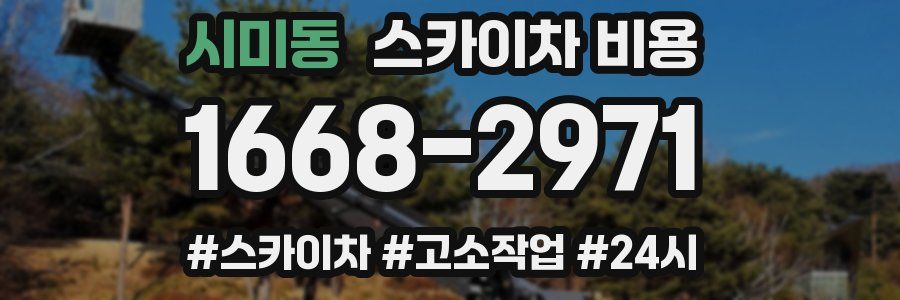 시미동 스카이차 비용